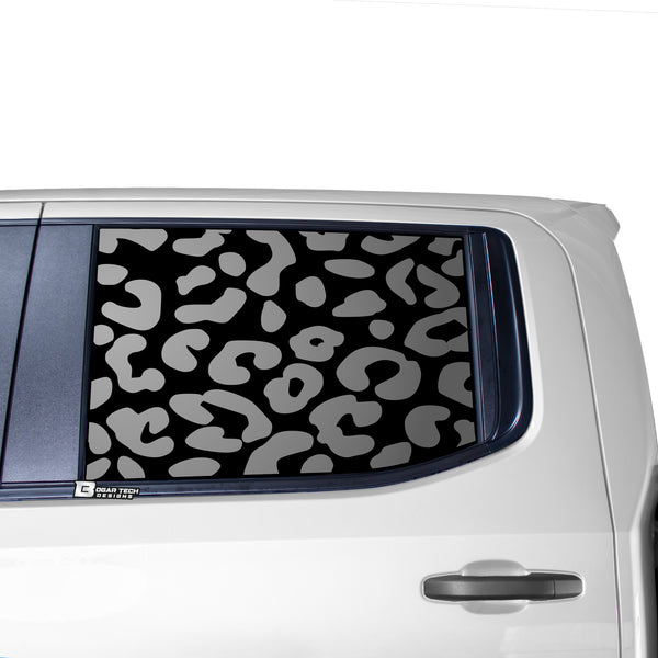 Animal Leopard Cow Paw Heart Window Vinyl Decal Stickers Fits Chevy Silverado GMC Sierra 2019 2020 2021 2022 2023 - Bogar Tech Designs