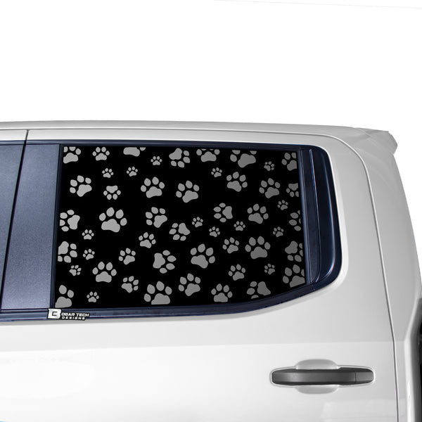 Animal Leopard Cow Paw Heart Window Vinyl Decal Stickers Fits Chevy Silverado GMC Sierra 2019 2020 2021 2022 2023 - Bogar Tech Designs