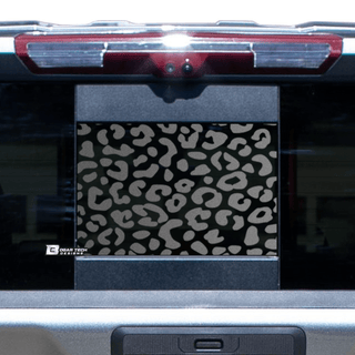 Rear Back Middle Window Leopard Print Vinyl Decal Stickers Fits Chevy Silverado and GMC Sierra 2019 - 2022 - Bogar Tech Designs