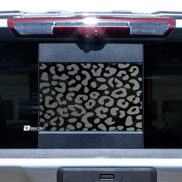 Rear Back Middle Window Leopard Print Vinyl Decal Stickers Fits Chevy Silverado and GMC Sierra 2019 - 2022 - Bogar Tech Designs