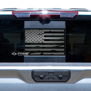 Rear Back Middle Window American Flag Vinyl Decal Fits Chevy Silverado and GMC Sierra 2019-2022 - Tint, Paint Protection, Decals & Accessories for your Vehicle online - Bogar Tech Designs