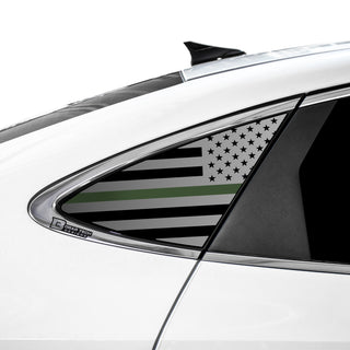 Quarter Window American Flag Vinyl Decal Stickers Fits Hyundai Sonata 2020 - 2025 - Bogar Tech Designs