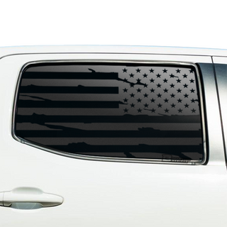 Rear Middle and Side Window American Flag Vinyl Decal Fits Toyota Tacoma 2016-2023 - Tint, Paint Protection, Decals & Accessories for your Vehicle online - Bogar Tech Designs
