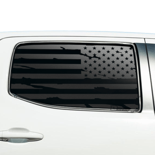 Rear Middle and Side Window American Flag Vinyl Decal Stickers Fits Toyota Tacoma 2016 - 2023 - Bogar Tech Designs