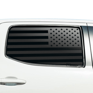 Rear Middle and Side Window American Flag Vinyl Decal Stickers Fits Toyota Tacoma 2016 - 2023 - Bogar Tech Designs
