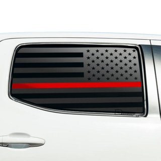 Rear Middle and Side Window American Flag Vinyl Decal Stickers Fits Toyota Tacoma 2016 - 2023 - Bogar Tech Designs