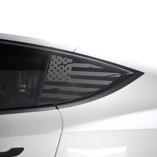 Quarter Window American Flag Vinyl Decal Stickers Fits Tesla Model Y - Bogar Tech Designs
