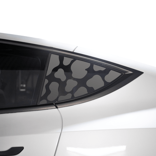 Quarter Window Animal Cow Leopard Print Vinyl Decal Fits Tesla Model Y - Bogar Tech Designs