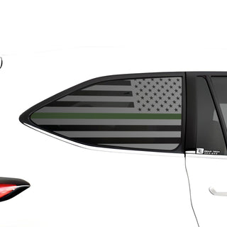 Buy thin-green-line American Flag Quarter Window Vinyl Decal Stickers Fits Toyota Highlander 2020-2024
