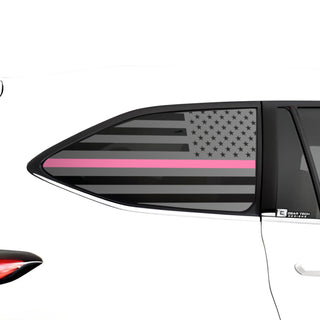 Buy thin-pink-line American Flag Quarter Window Vinyl Decal Stickers Fits Toyota Highlander 2020-2024