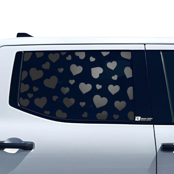 Animal Leopard Cow Paw Heart Window Vinyl Decal Stickers Fits Toyota Tundra 2022 2023 2024 - Bogar Tech Designs