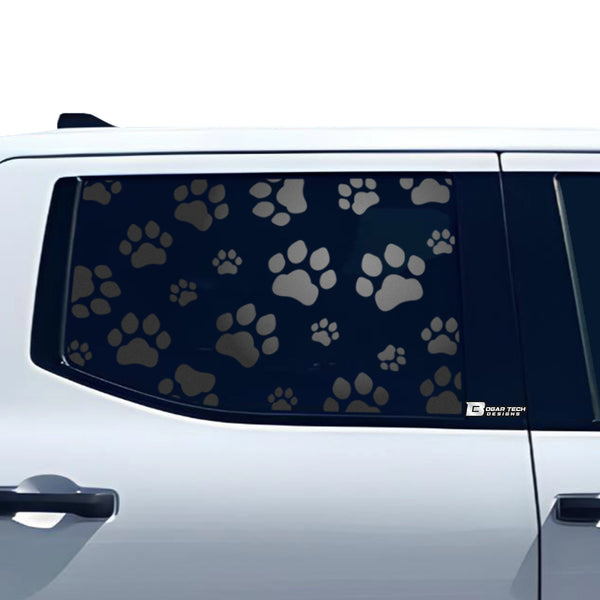 Animal Leopard Cow Paw Heart Window Vinyl Decal Stickers Fits Toyota Tundra 2022 2023 2024 - Bogar Tech Designs