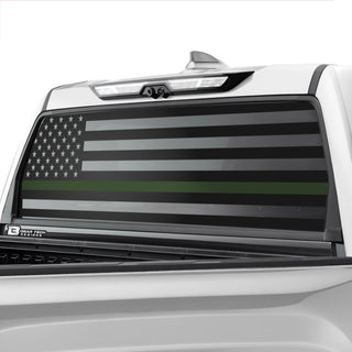 American Flag Rear Window Windshield Vinyl Decal Stickers Fits Toyota Tundra 2022 - 2025 - Bogar Tech Designs