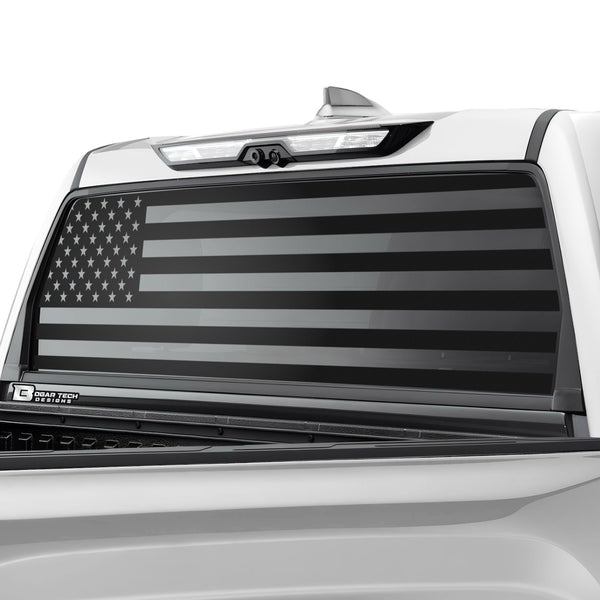 American Flag Rear Window Windshield Vinyl Decal Stickers Fits Toyota Tundra 2022-2025
