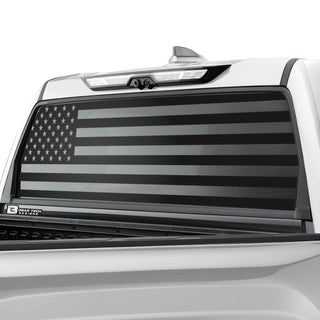 American Flag Rear Window Windshield Vinyl Decal Stickers Fits Toyota Tundra 2022 - 2025 - Bogar Tech Designs