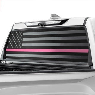 American Flag Rear Window Windshield Vinyl Decal Stickers Fits Toyota Tundra 2022 - 2025 - Bogar Tech Designs