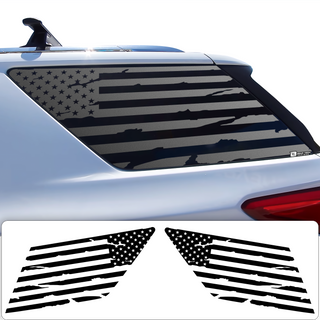 Precut American Flag Rear Side Quarter Window Decal Stickers Fits Chevy Traverse 2018-2022 - Tint, Paint Protection, Decals & Accessories for your Vehicle online - Bogar Tech Designs