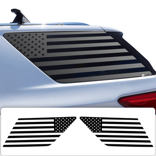 Precut American Flag Rear Side Quarter Window Decal Sticker Fits Chevy Traverse 2018 - 2023 - Bogar Tech Designs