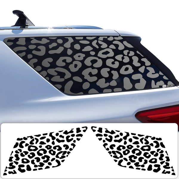 Precut Leopard Cheetah Rear Side Quarter Window Decal Sticker Fits Chevy Traverse 2018 - 2023 - Bogar Tech Designs
