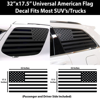 Universal Fit American Flag 3rd Quarter Window Decal Stickers Compatible with Most SUV'S and Trucks - Tint, Paint Protection, Decals & Accessories for your Vehicle online - Bogar Tech Designs