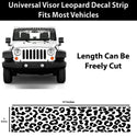 Universal Fit Animal Leopard Cheetah Print Front Windshield Visor Window Decal Stickers Fits Most Vehicles - Bogar Tech Designs