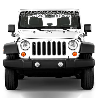Universal Fit Animal Leopard Cheetah Print Front Windshield Visor Window Decal Stickers Compatible with Most Vehicles - Tint, Paint Protection, Decals & Accessories for your Vehicle online - 