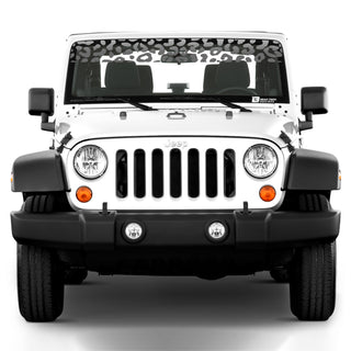Universal Fit Animal Leopard Cheetah Print Front Windshield Visor Window Decal Stickers Fits Most Vehicles - Bogar Tech Designs