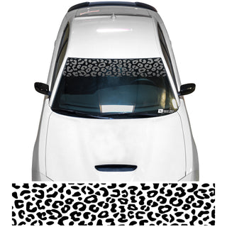 Universal Fit Animal Leopard Cheetah Print Front Windshield Visor Window Decal Stickers Fits Most Vehicles - Bogar Tech Designs