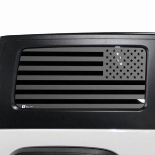 Precut American Flag Rear Side Quarter Window Decal Sticker Fits 2 Door Jeep Wrangler JK 2011 - 2018 - Bogar Tech Designs