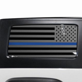 Precut American Flag Rear Side Quarter Window Decal Sticker Fits 2 Door Jeep Wrangler JK 2011 - 2018 - Bogar Tech Designs