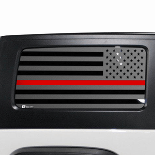 Precut American Flag Rear Side Quarter Window Decal Sticker Fits 2 Door Jeep Wrangler JK 2011 - 2018 - Bogar Tech Designs