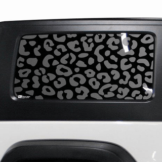 Precut Leopard Cheetah Rear Side Quarter Window Decal Sticker Fits 2 Door Jeep Wrangler JK 2011 - 2018 - Bogar Tech Designs
