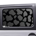 Precut Cow Print Rear Side Quarter Window Decal Stickers Fits The 4 Door Jeep Wrangler JLU 2018 - 2024 - Bogar Tech Designs