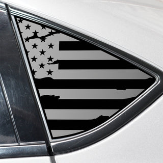 Buy distressed-black Quarter Window American Flag Vinyl Decal Stickers Fits Dodge Dart 2013-2016