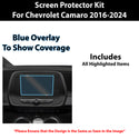 For Chevrolet Camaro 2016-2024 Scratch Resistant Shatter Proof Infotainment Clear Screen Protection Film