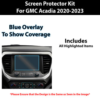 For GMC Acadia 2020-2023 Scratch Resistant Shatter Proof Infotainment Clear Screen Protection Film