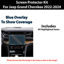 For Jeep Grand Cherokee 2022+ Scratch Resistant Shatter Proof Infotainment Clear Screen Protection Film