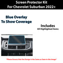 For Chevrolet Suburban 2021-2024 Scratch Resistant Shatter Proof Infotainment Clear Screen Protection Film