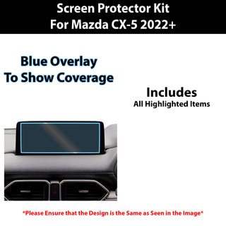 For Mazda CX-5 2021+ Scratch Resistant Shatter Proof Infotainment Clear Screen Protection Film