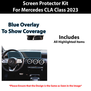 For Mercedes-Benz CLA Class 2023+ Scratch Resistant Shatter Proof Infotainment Clear Screen Protection Film