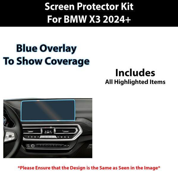 For BMW X3 2022+ Scratch Resistant Shatter Proof Infotainment Clear Screen Protection Film