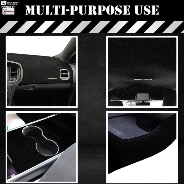 ShieldMe PREMIUM Velvet Fabric Upholstery Automotive Wrap Film Sheet For Dashboard Door Panel Trim Center Console Roof Headliner