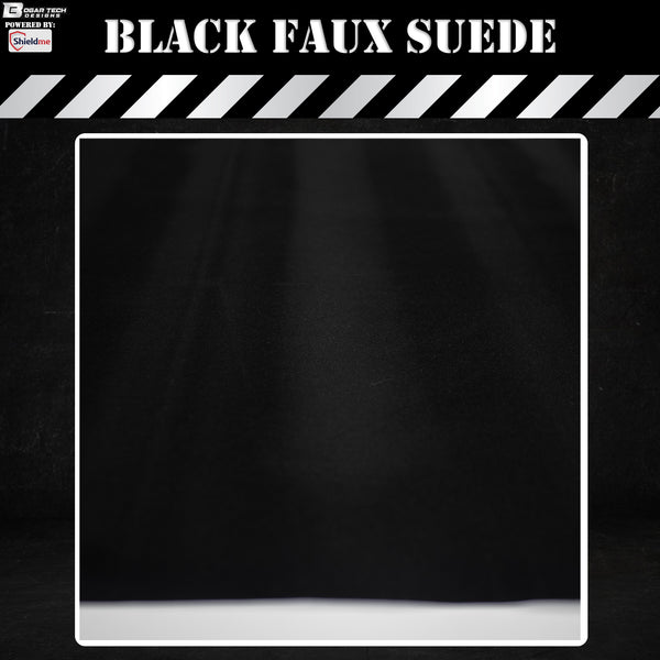 ShieldMe PREMIUM Black Suede Fabric Upholstery Automotive Wrap Film Sheet For Dashboard Door Panel Trim Center Console Roof Headliner