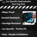 For Jeep Wrangler 2024+ Side Rearview Mirror Anti Fog Water Proof Hydrophobic Film Cover Overlay