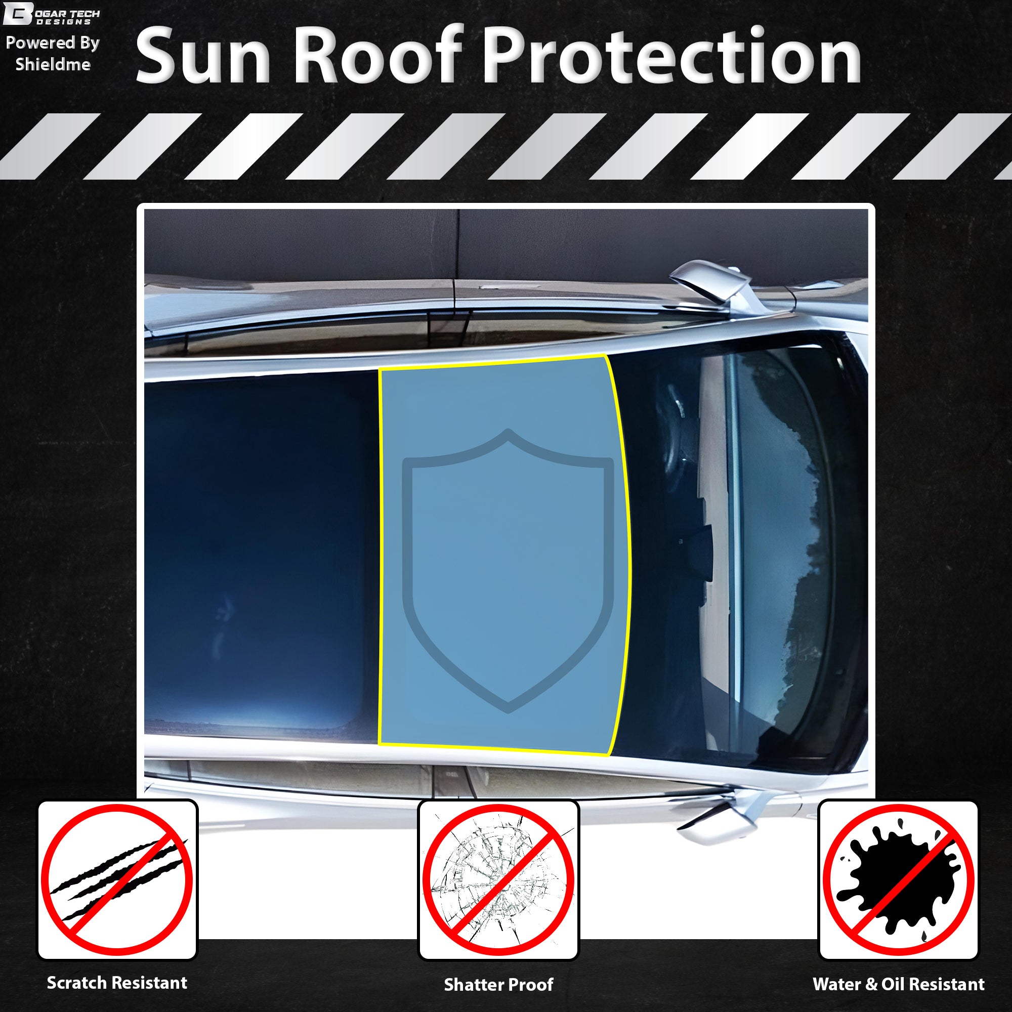 Fits Porsche Macan 2015 - 2025 Precut Premium Sunroof Panoramic Roof Protection Film Clear Bra Decal Film Kit - Bogar Tech Designs