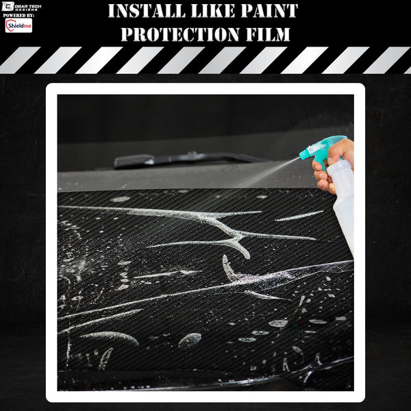 ShieldMe PREMIUM Gloss Black Color Change Carbon Fiber PPF Automotive Paint Protection Wrap Film Sheet