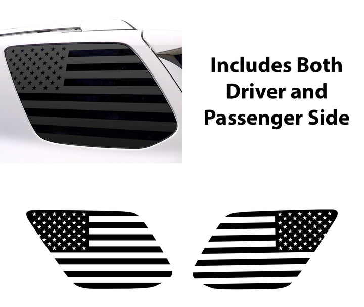 Precut Window American Flag Vinyl Decal Stickers Fits Toyota 4Runner 2010 - 20245th Generation - Bogar Tech Designs