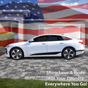 American Flag Quarter Window Decal for Audi A6 S6 e-tron 2025-2027 – Precut Matte Black Vinyl