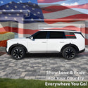 American Flag Quarter Window Decal for Kia Telluride 2027+ – Precut Matte Black Vinyl