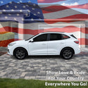 American Flag Quarter Window Decal for Ford Escape 2020-2026 – Precut Matte Black Vinyl